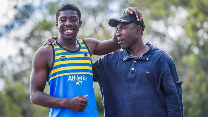 Canberra schoolboy Edward Osei-Nekita broke the under-16 national 100m record. Photo: Karleen Minney
