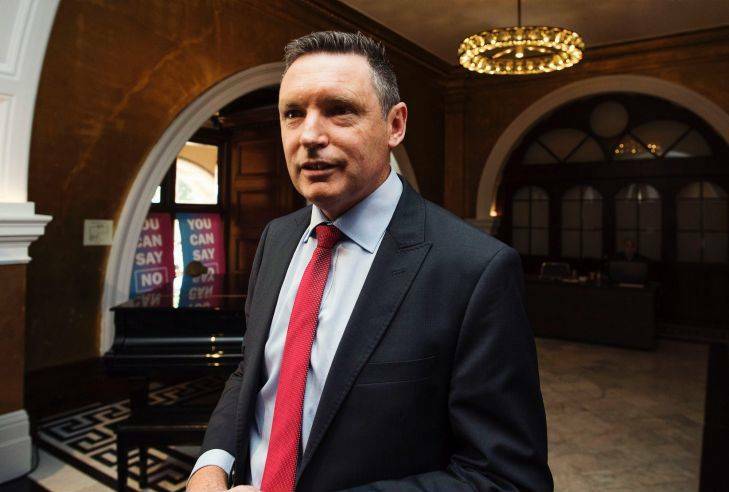 Lyle Shelton lobbyist for No Vote speaks to the media at the Intercontinental Sydney on Wednesday. Picture: Christopher Pearce/Fairfax Media