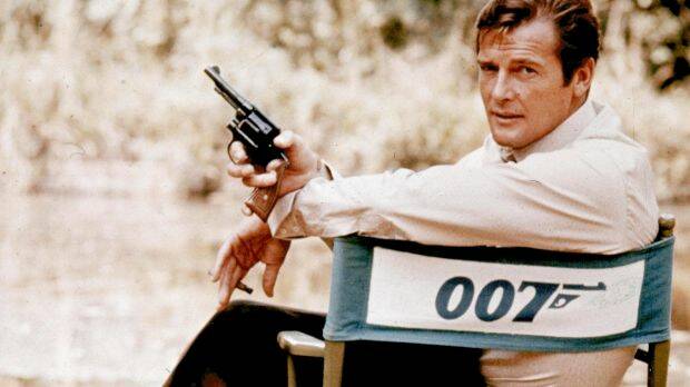 British actor Roger Moore, playing the title role of Agent 007, James Bond, is shown on location in England in 1972. Photo: AP