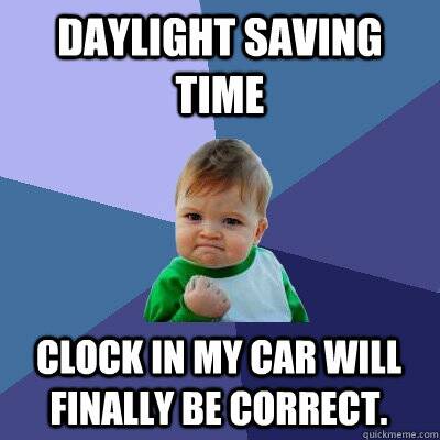 Daylight saving time begins on Sunday
