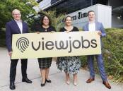 ViewJobs is now live at canberratimes.com.au. Pictured are The Canberra Times managing editor John-Paul Moloney, sales director Dina Tsakiris and senior account managers Elizabeth Makary and Jake Lampe. Picture by Keegan Carroll