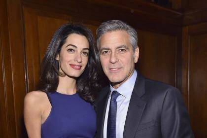 Amal and George Clooney, who are usually based in Britain, have moved to New York for work commitments. Photo: Mike Coppola