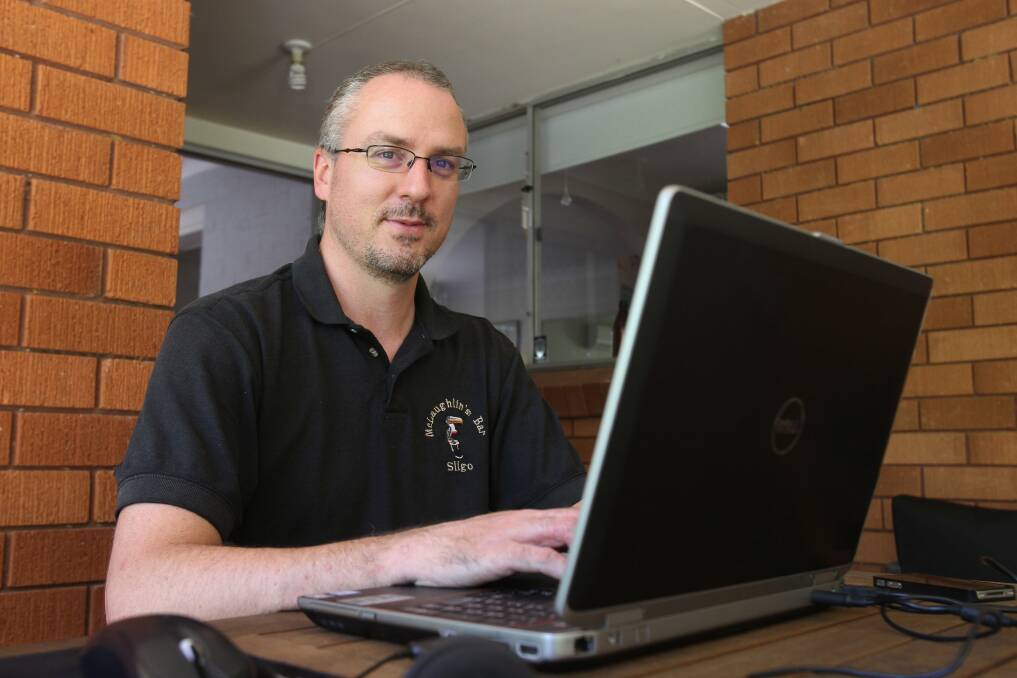 30.01.15. Photo: Natalie Roberts. Northmead. Portrait of Ross Nolan, an IT professional who is seeking others similarly trained people to be volunteers to help kids learn and problems solve using computer technology.