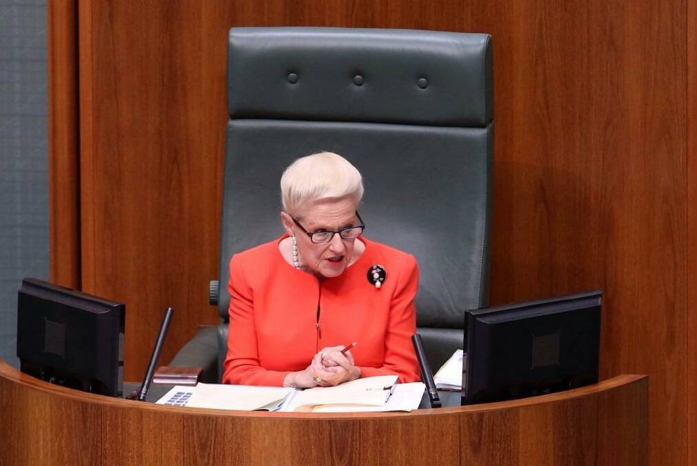 Speaker Brownwyn Bishop in question time on Thursday. Photo: Andrew Meares