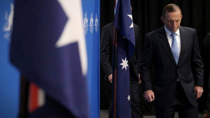 Prime Minister Tony Abbott on Monday Photo: Andrew Meares