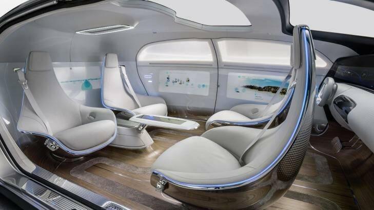 Technology for driverless cars such as the Mercedes F015 is developing rapidly. Photo:  Supplied