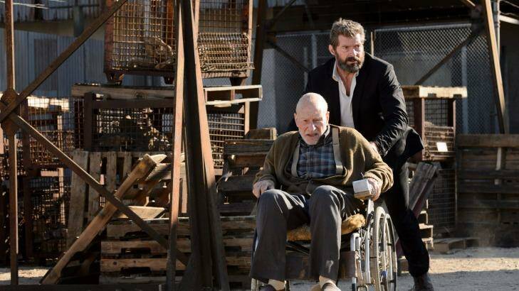 Patrick Stewart as Professor Charles Xavier and  Hugh Jackman as Wolverine in <i>Logan</i>. Photo: Fox