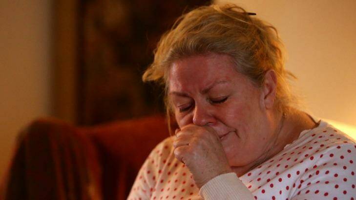 A grieving Jane Robinson, whose husband Max-Augustine Eggert was tragically killed by a bull on their property in Putty. Photo: Jonathan Carroll