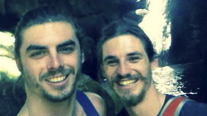 Victim Christopher Rhodes (L) with his brother Daniel. Photo: Supplied
