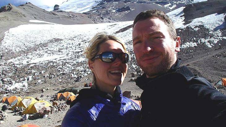Maria Strydom, who died on a climb to the summit of Mount Everest, with her husband, Robert Gropal. Photo: Facebook