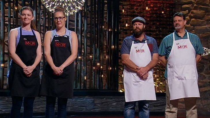 Rob and Dave's advantage comes from the phrase "Shake 'n' Bake", which they plan to repeat so many times during the cook-off that Jane and Emma will hurl themselves out a window. Photo: Channel 7