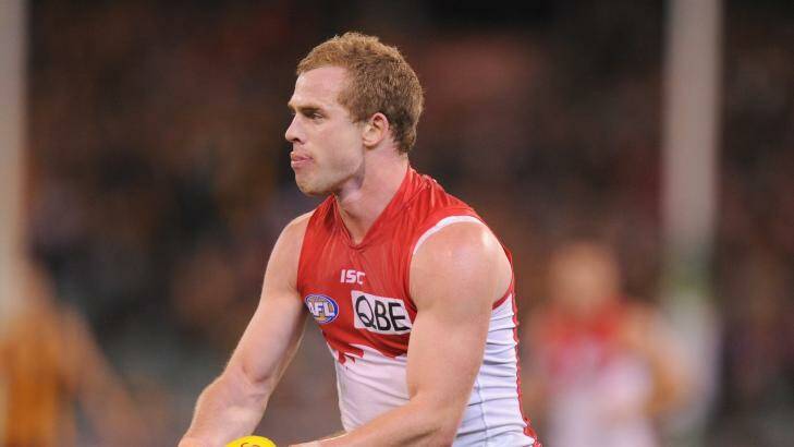 Highly regarded young midfielder Tom Mitchell. If the Swans can keep him in the fold, he could be a cornerstone of future flag challenges. Photo: Sebastian Costanzo