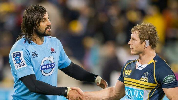 Waratahs flanker Jacques Potgieter was fined for using a homophobic slur against Brumbies flanker David Pocock this year. Photo: Matt Bedford