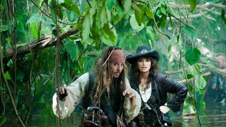 Johnny Depp and Penelope Cruz in <i>Pirates of the Caribbean: On Stranger Tides</i>. The film has grossed more than US$1 billion worldwide.