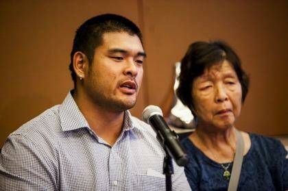 Michael Chan, pictured here with his mother Helen, has been a vocal supporter of his brother Andrew's appeals for clemency.  Photo: Oscar Siagian