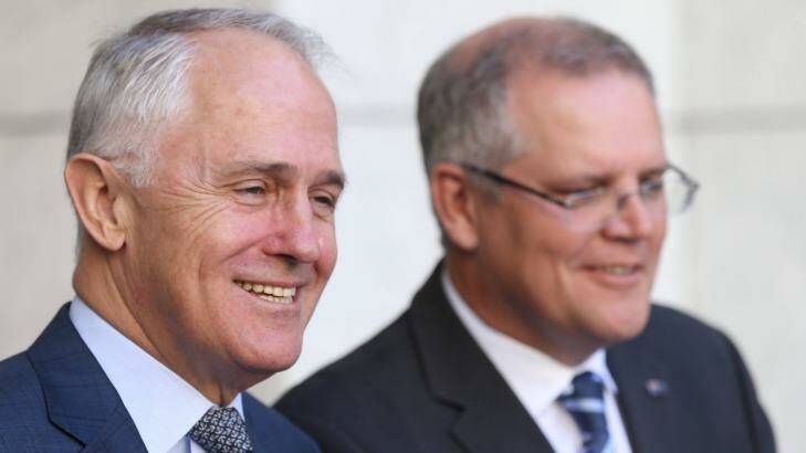 Secret call: Prime Minister Malcolm Turnbull and Treasurer Scott Morrison. Photo: Andrew Meares