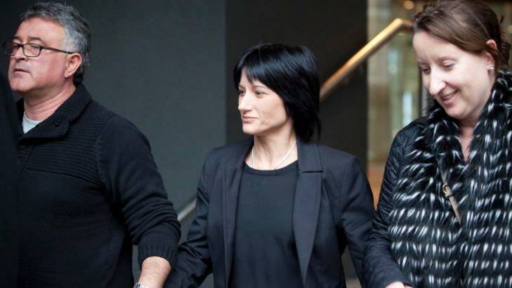 "Terminated": Lisa Zanatta (centre) at the royal commission to give evidence in July.
