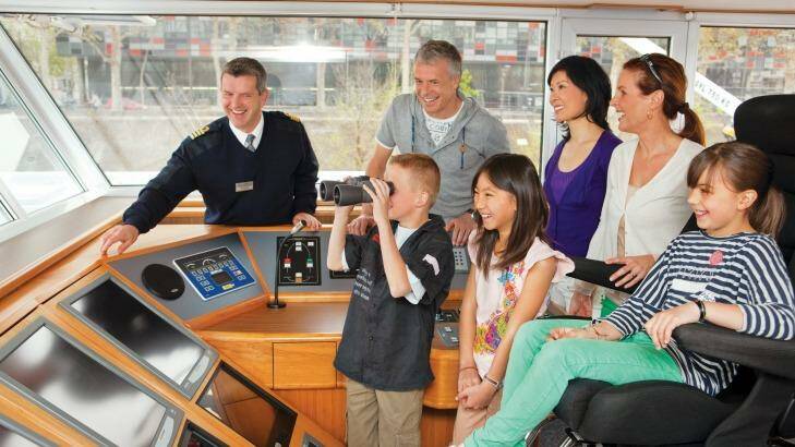 Perks on Uniworld's family-friendly itineraries include a personal ship's tour with the captain or cruise manager. Photo: Supplied