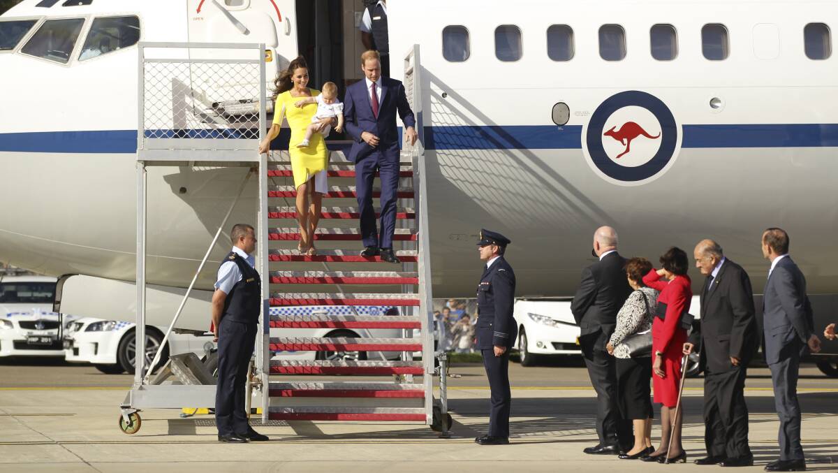The Royals' arrive in Sydney Australia. 