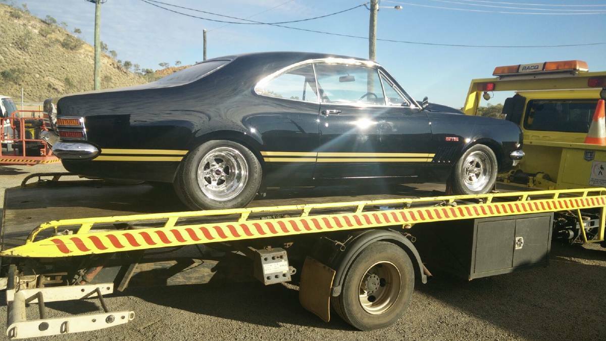Police impounded this Monaro in the Mount Isa operation on Tuesday.
