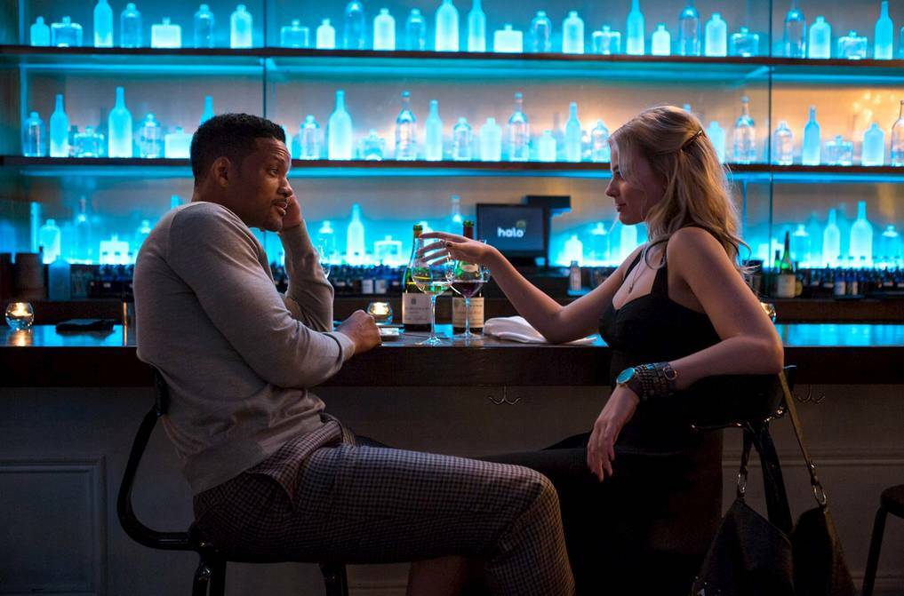 Will Smith and Margot Robbie in Focus.