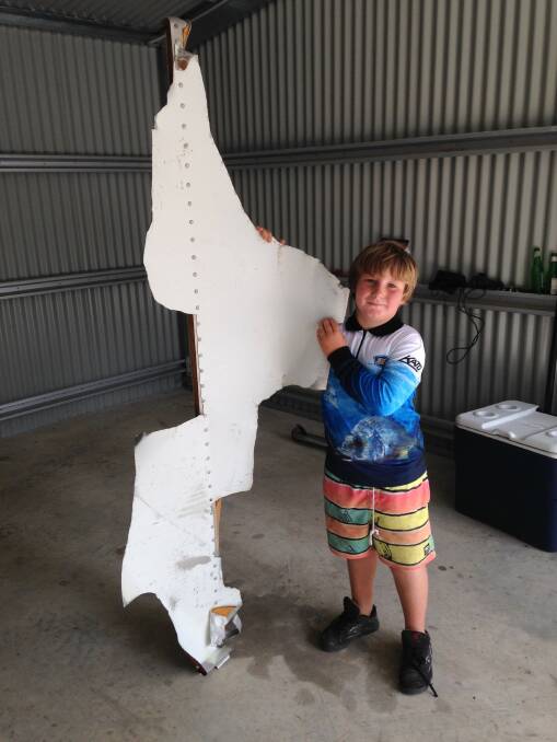 Mat Franklin provided these photos of the possible aircraft debris he and his son Tyler discovered near Augusta on Easter Monday. 