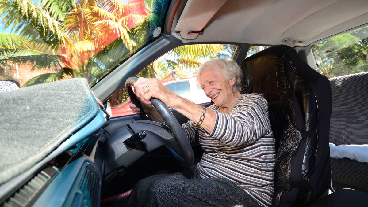 ROAD WARRIOR: Rebecca Ferris is 98 and passed her driving test with flying colours. 